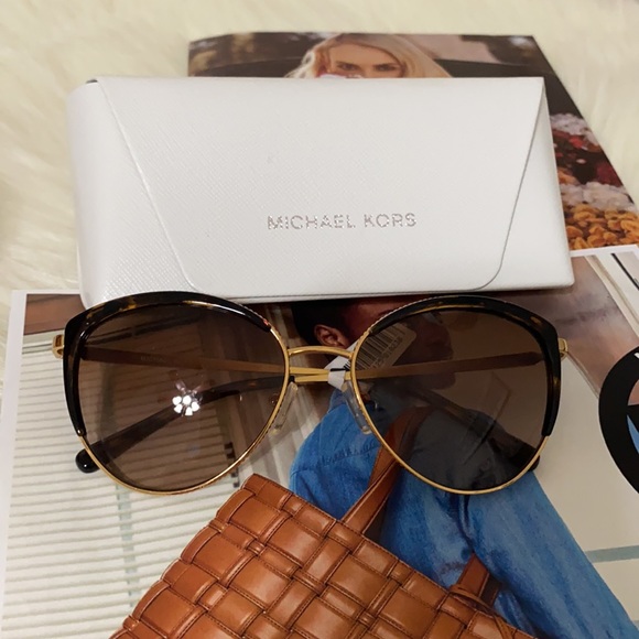 NWT Michael Kors Sunglasses Gold/Tortoise - Picture 4 of 6